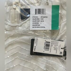Beaded/sequin halter Adrianna Papell cocktail dress NWTG